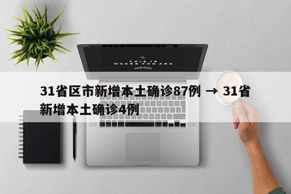 31省区市新增本土确诊87例 → 31省新增本土确诊4例
