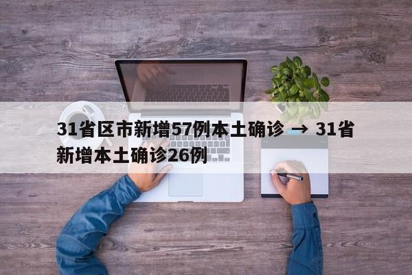 31省区市新增57例本土确诊 → 31省新增本土确诊26例